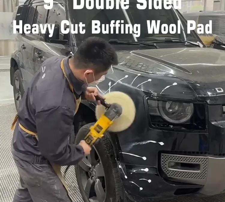 Wholesale Excellence: SYBON's 9" 100% Wool Heavy Cut Buffing Wool Pad for Distributors