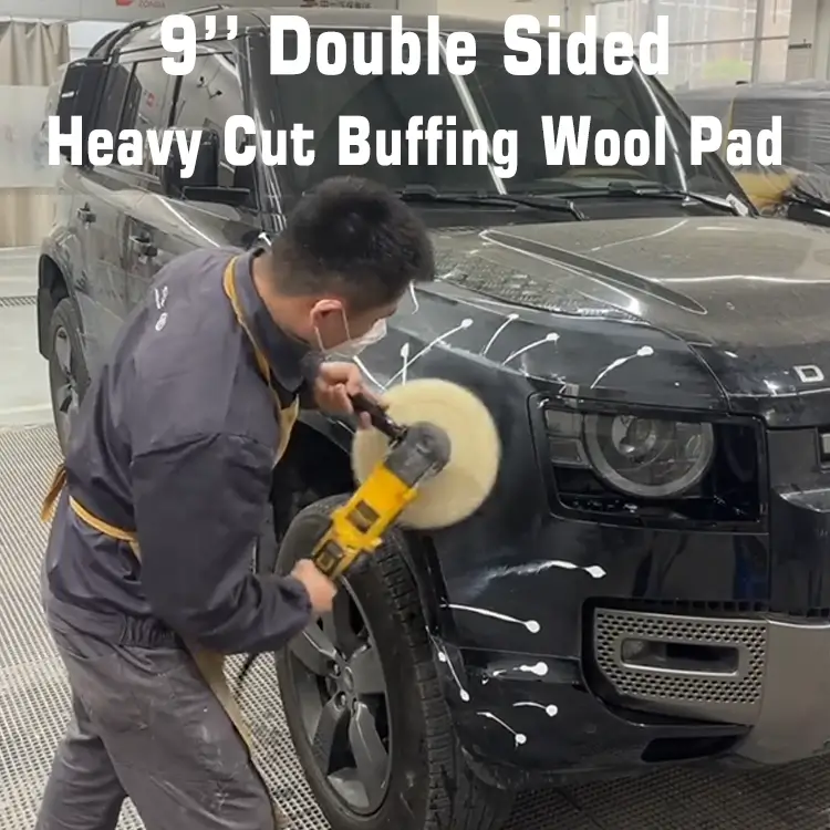 1717657724 Wholesale Excellence SYBONs 9inch Wool Heavy Cut Buffing Wool Pad for Distributors
