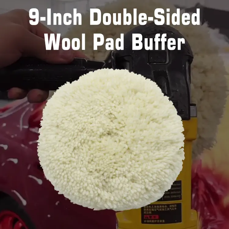 1718100573 Boost Your Distribution Business with SYBON 9 Inch Double Sided Wool Pad Buffer