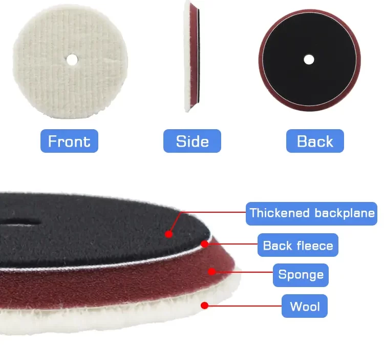 Revolutionize Your Auto Detailing with the 6 Inch Wool Buffing Pad Hook and Loop from SYBON