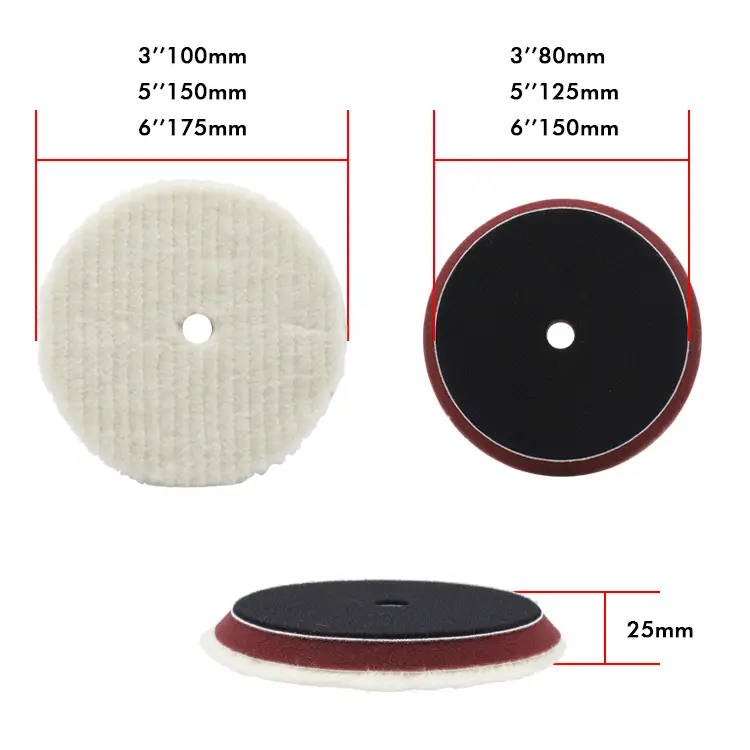 1720856070 Revolutionize Your Auto Detailing with the 6 Inch Wool Buffing Pad Hook and Loop from SYBON 1